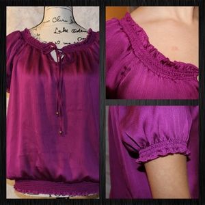 Apt 9, Pretty,Jewel-Toned Plum Top. Medium